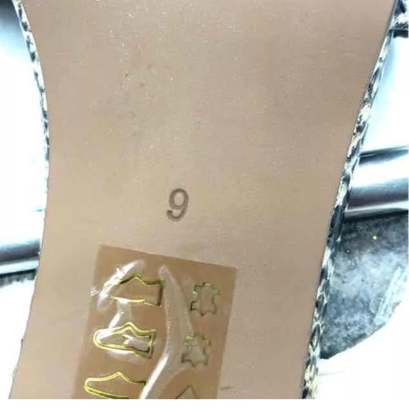 Madewell Python Embossed Leather Slide Sandals Size 9 - Picture 8 of 8